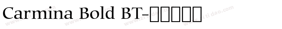 Carmina Bold BT字体转换